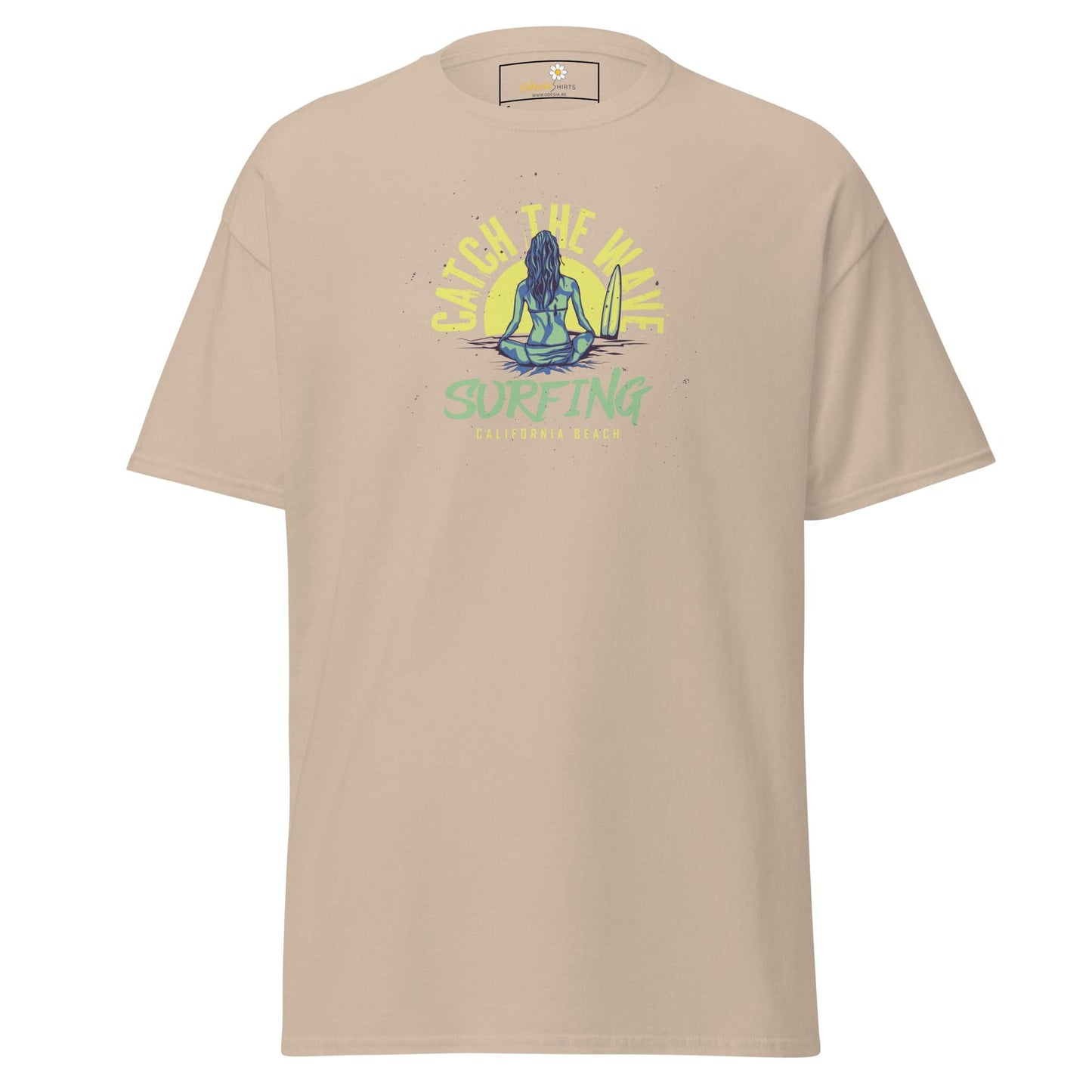 Unisex classic t-shirt - SUMMER SURFING LADY - REGULAR - Sand / S
