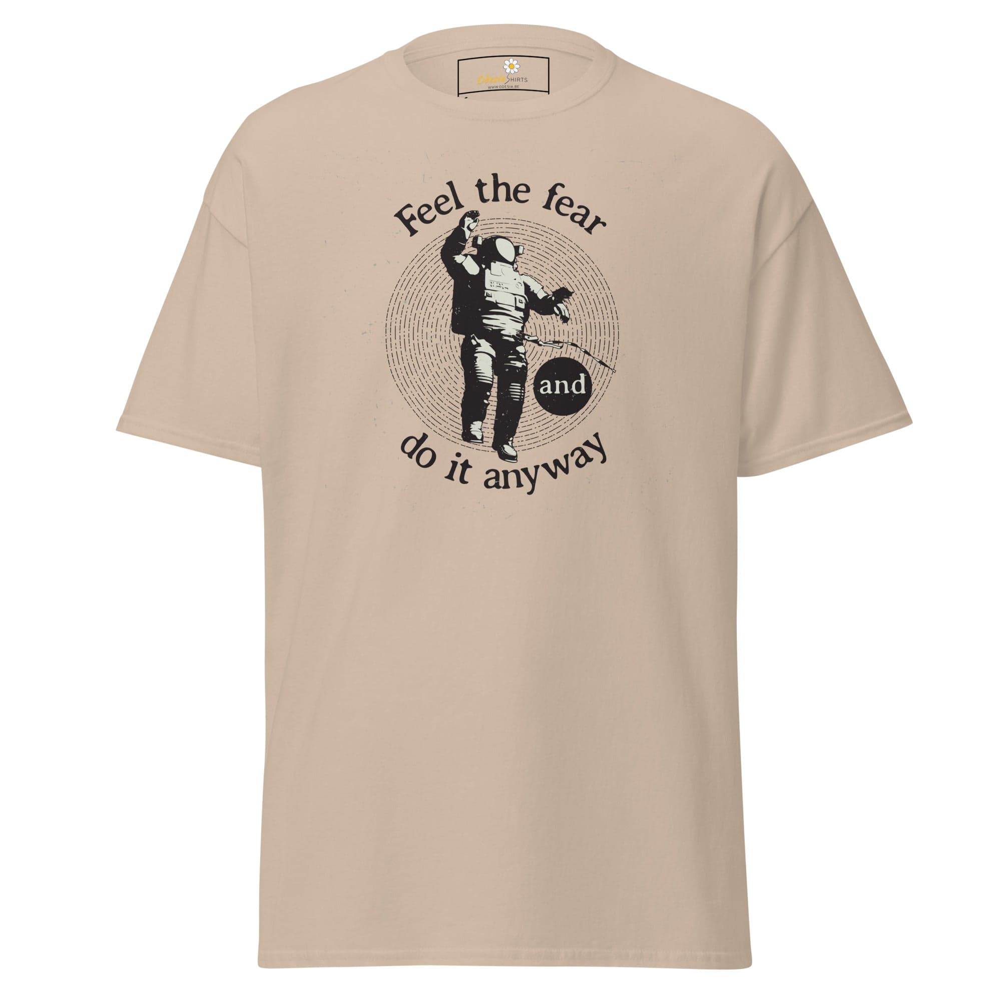 Unisex classic t-shirt - SPACE ASTRONAUT FEEL DO IT ANYWAY - REGULAR - Sand / S