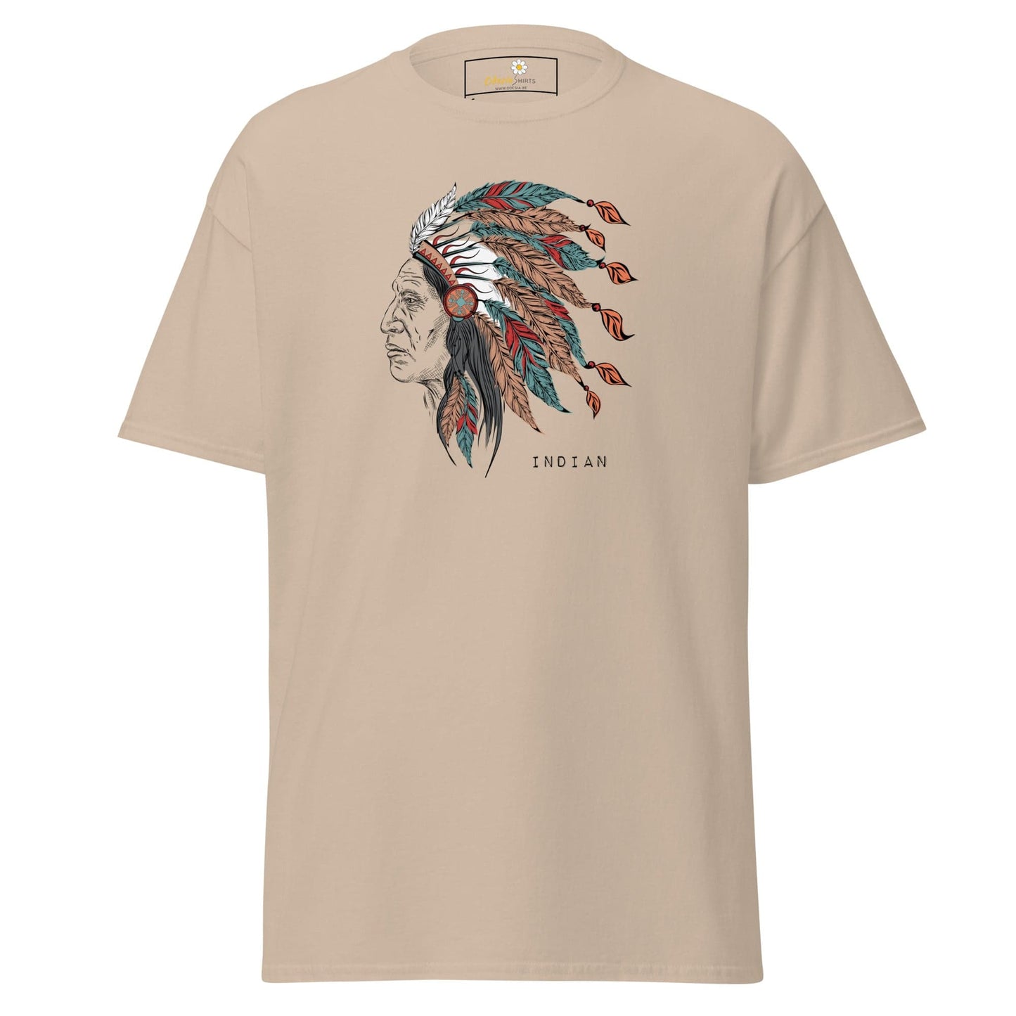 Unisex classic t-shirt - VINTAGE INDIAN HEAD - REGULAR - Sand / S