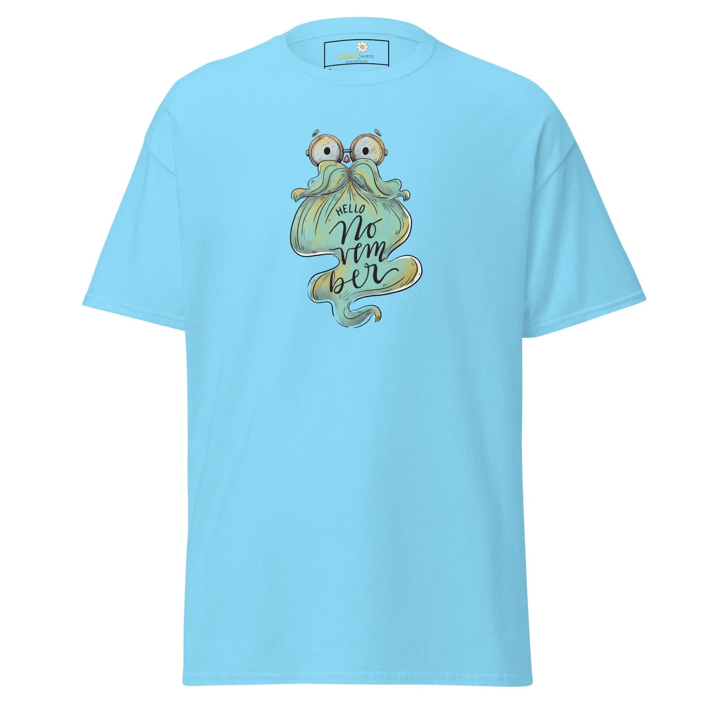 Unisex classic t-shirt - FUN HELLO NOVEMBER - REGULAR - Sky / S