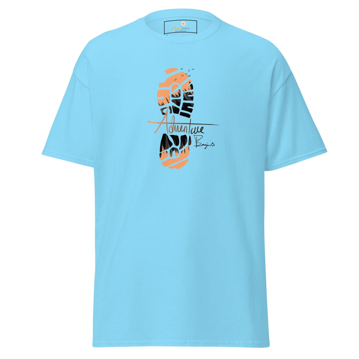 Unisex classic t-shirt - MISC FOOTSTEP - REGULAR - Sky / S