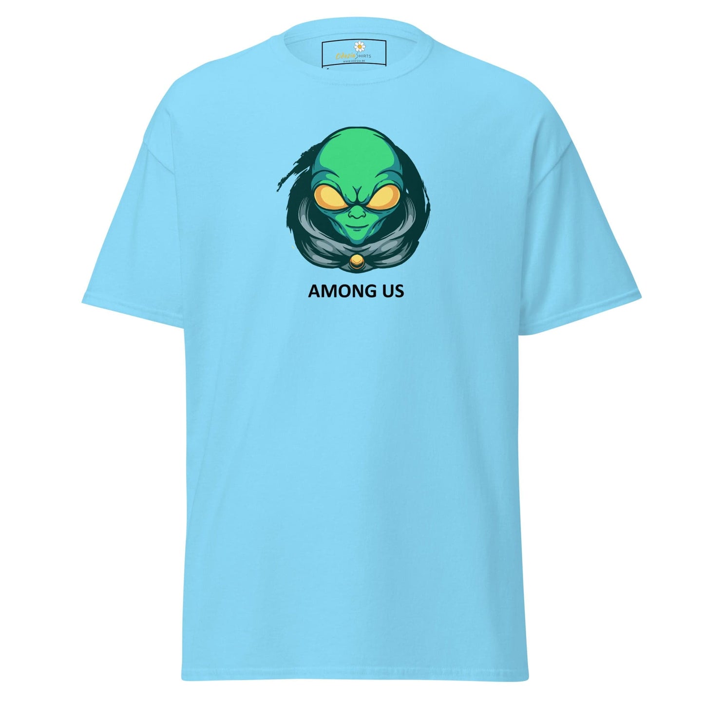 Unisex classic t-shirt - SPACE ALIEN AMONG US - REGULAR - Sky / S