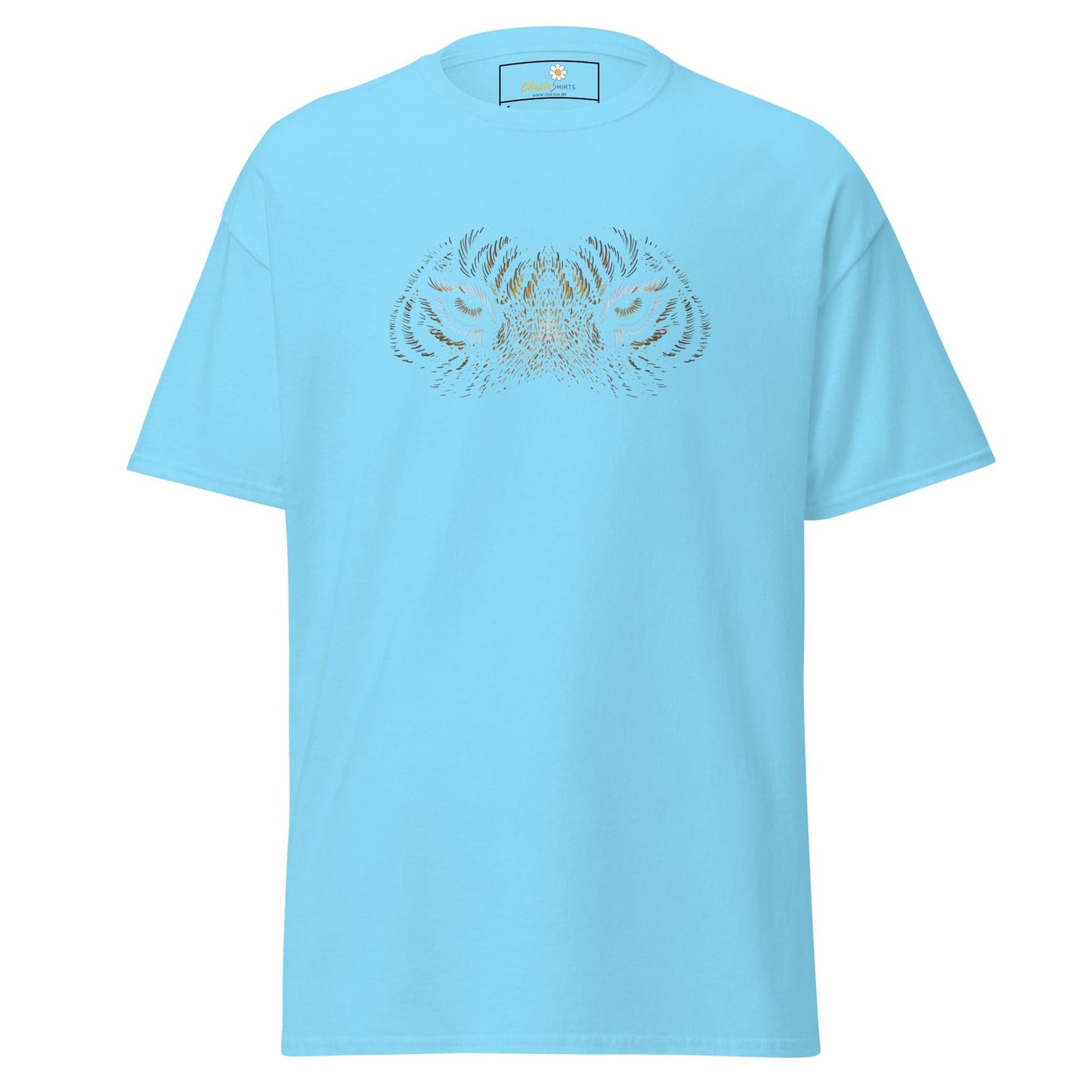 Light blue T-shirt with symmetrical design from T-SHIRT DESIGN TEE MAN WOMAN S-XL