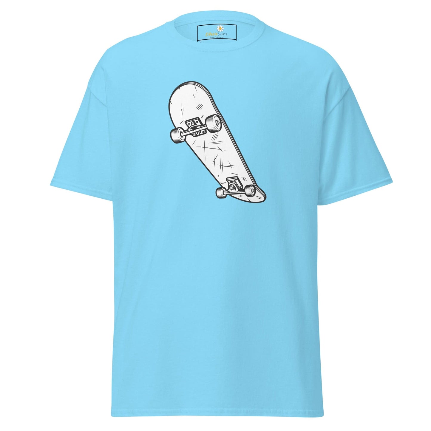 Unisex classic t-shirt - SPORT SKATEBOARD YEAH - REGULAR - Sky / S