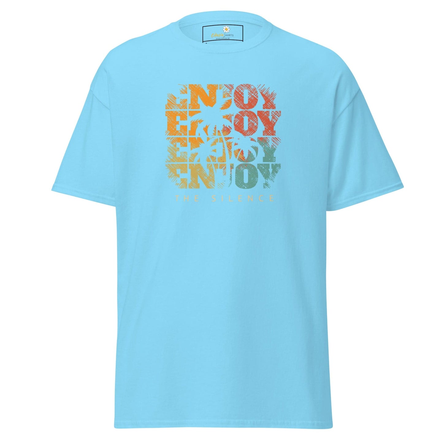 Unisex classic t-shirt - SUMMER ENJOY ENJOY - REGULAR - Sky / S
