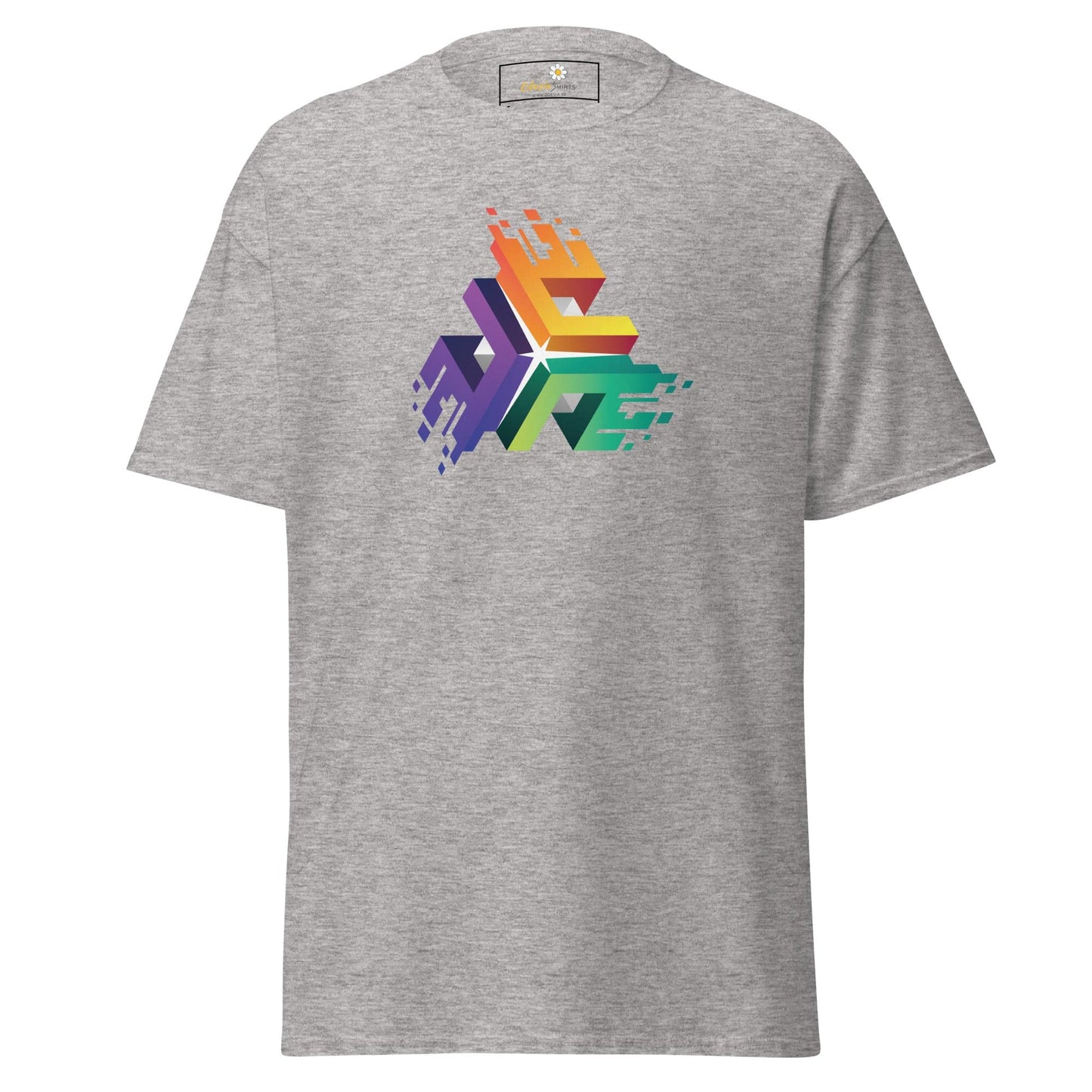 Unisex classic t-shirt - ABSTRACT COLOR CUBES - REGULAR - Sport Grey / S