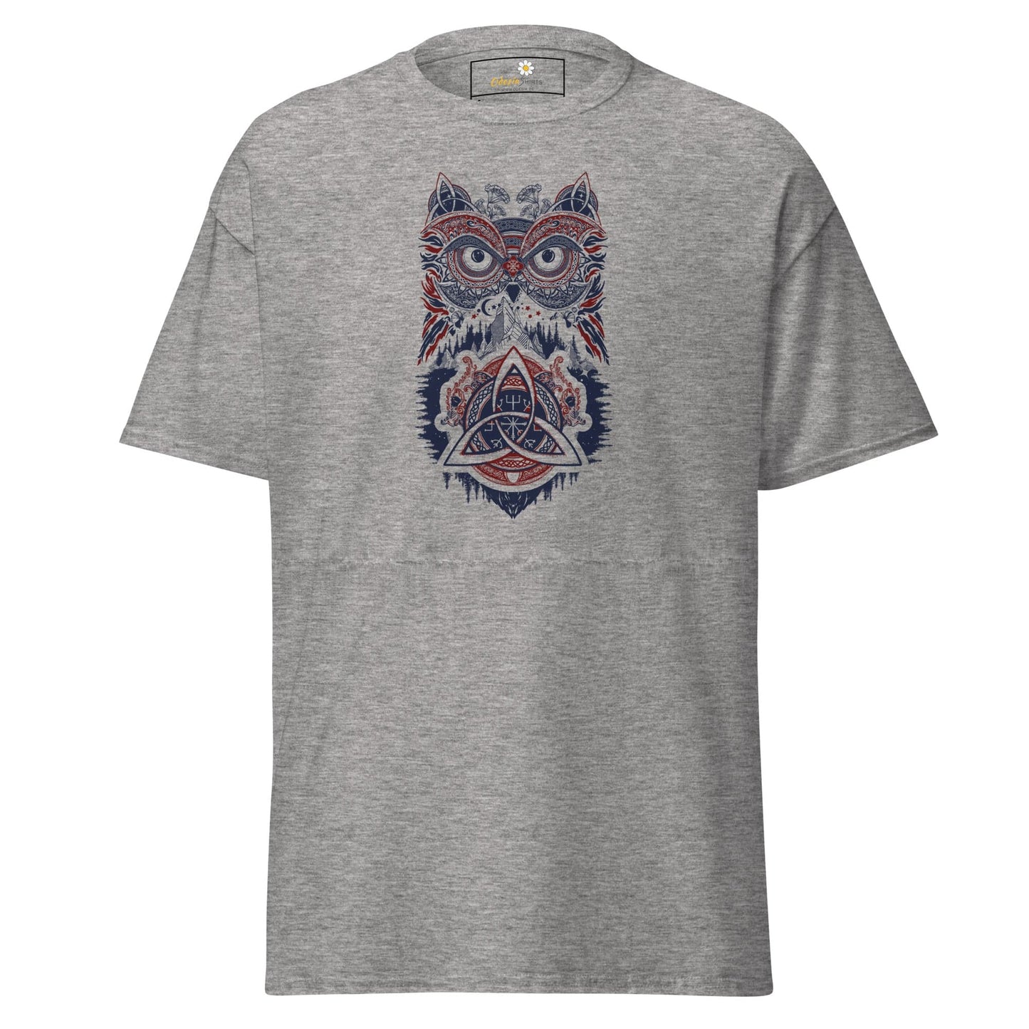 Unisex classic t-shirt - MYSTIC OWL TRIBES - REGULAR - Sport Grey / S