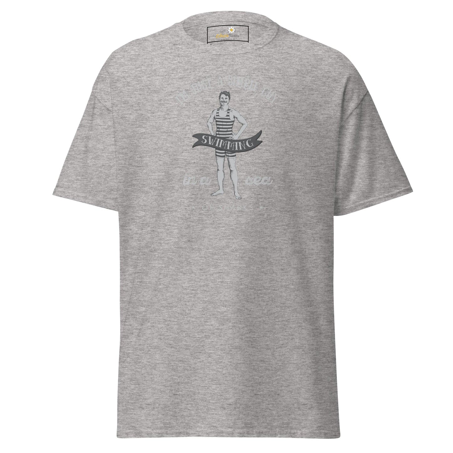 Unisex classic t-shirt - FUN SIMPLE GUY SEA SHARKS - REGULAR - Sport Grey / S