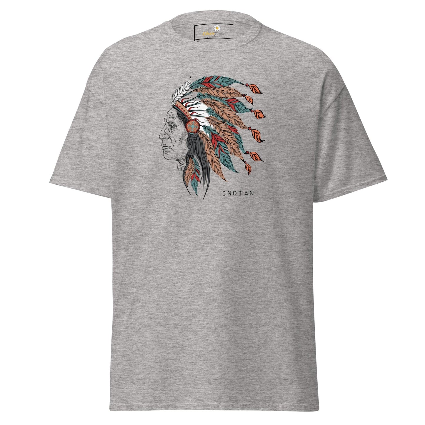 Unisex classic t-shirt - VINTAGE INDIAN HEAD - REGULAR - Sport Grey / S