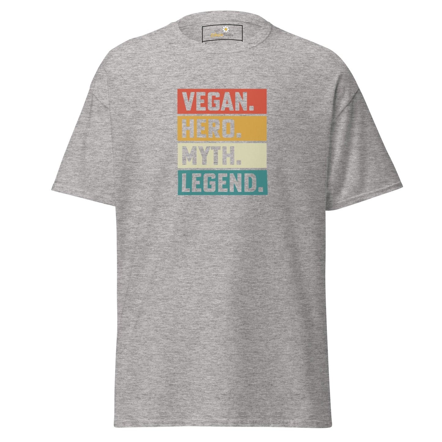 Unisex classic t-shirt - VEGAN HERO MYTH LEGEND - REGULAR - Sport Grey / S