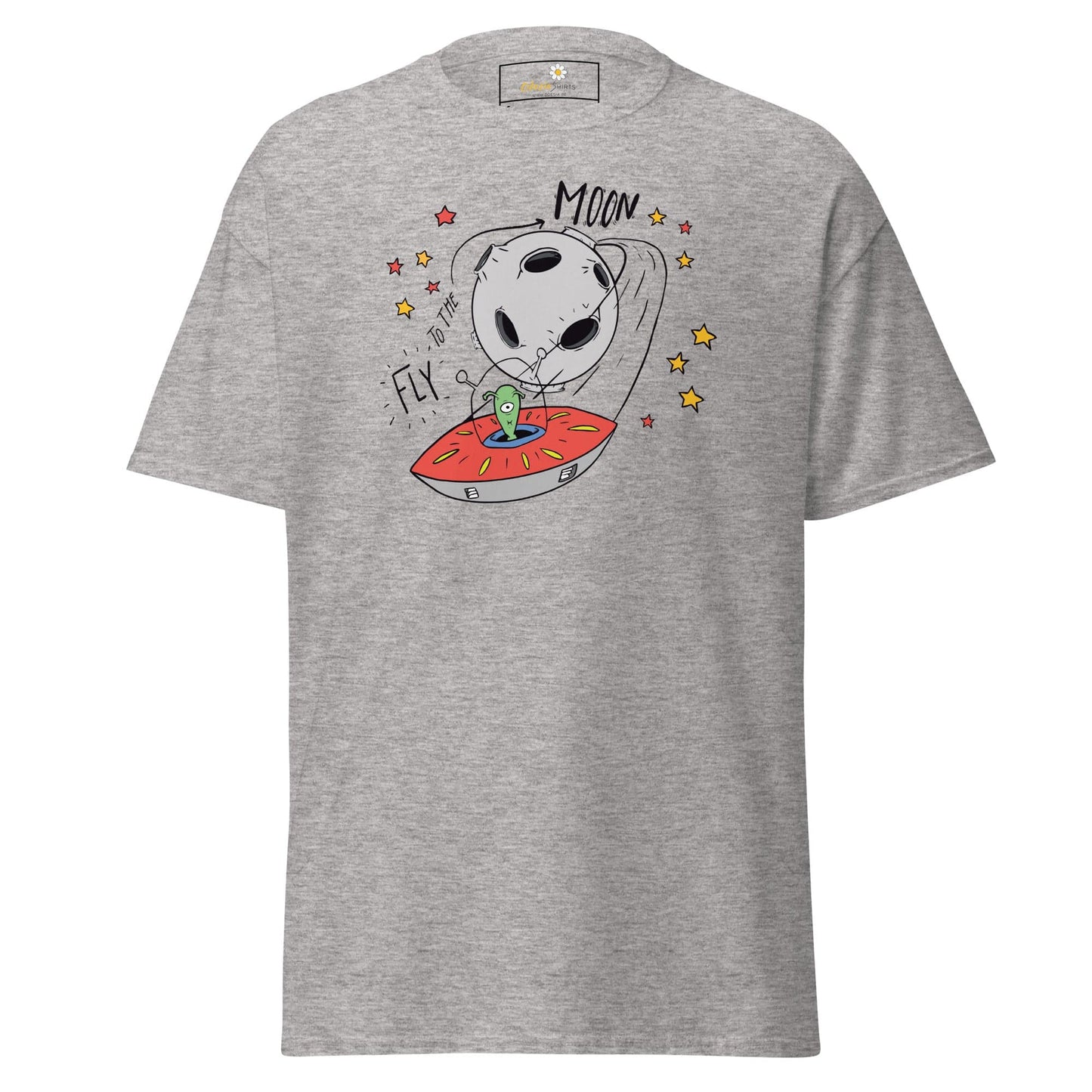 Unisex classic t-shirt - SPACE ALIEN MOON - REGULAR - Sport Grey / S