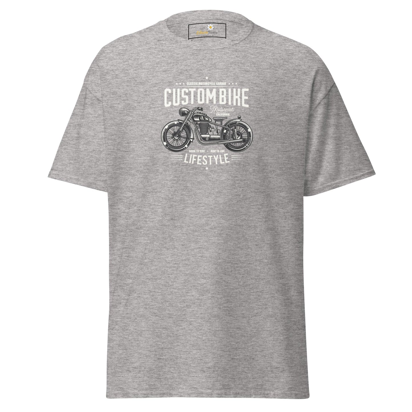 Unisex classic t-shirt - MOTOR CUSTOM BIKE - REGULAR - Sport Grey / S