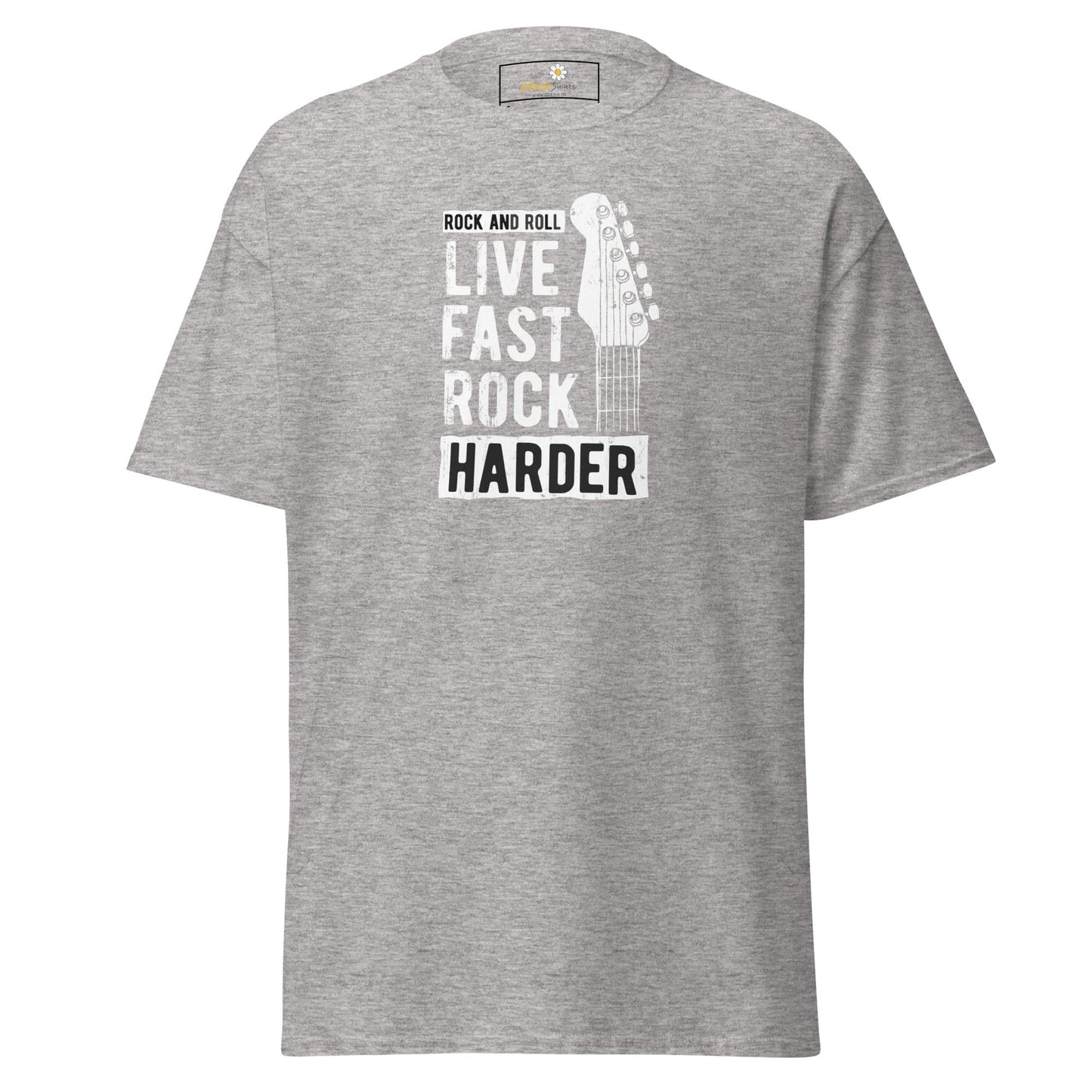 Unisex classic t-shirt - MUSIC LIVE FAST ROCK HARDER - REGULAR - Sport Grey / S