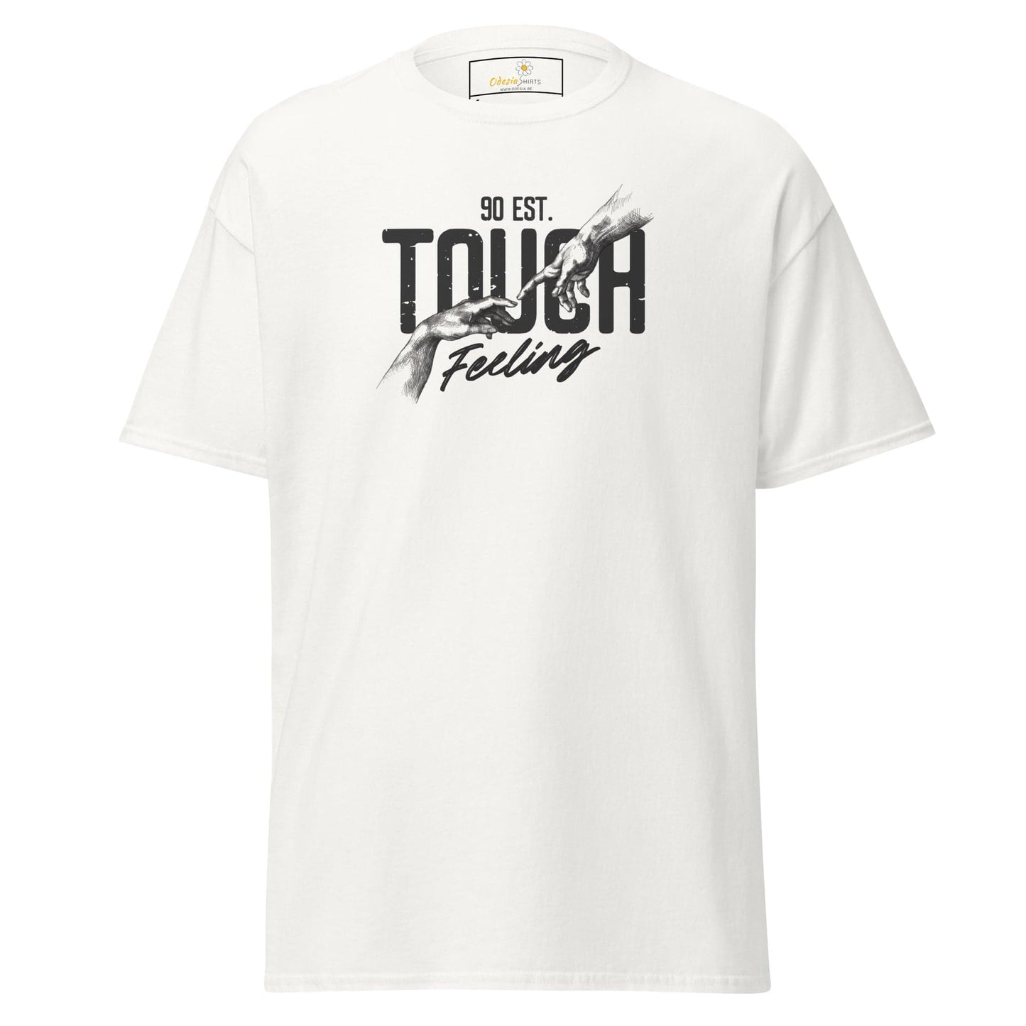 White graphic T-shirt displayed in T-SHIRT DESIGN TEE for men and women sizes S to XL