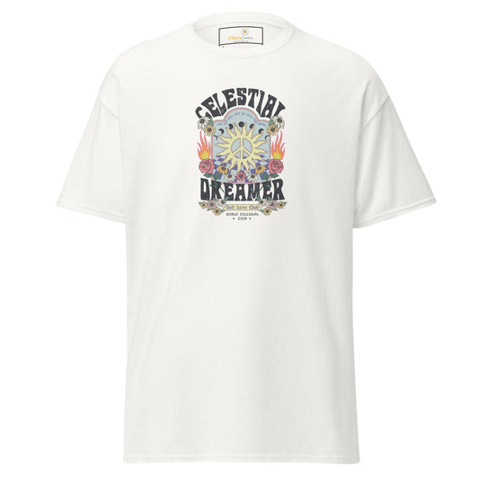 Unisex classic t-shirt - NATURE CELESTIAL FLOWERS - REGULAR - White / S