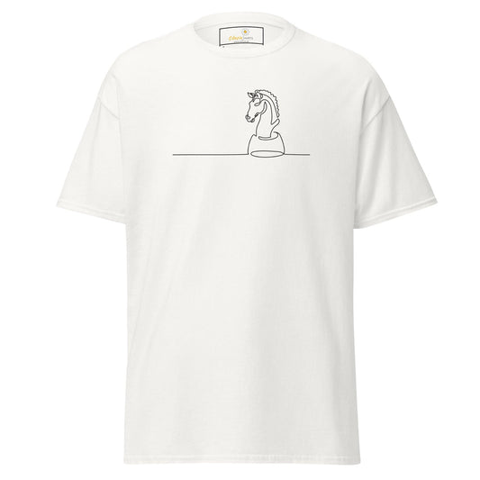 Unisex classic t-shirt - SPORT CHESS HORSE - REGULAR - White / S