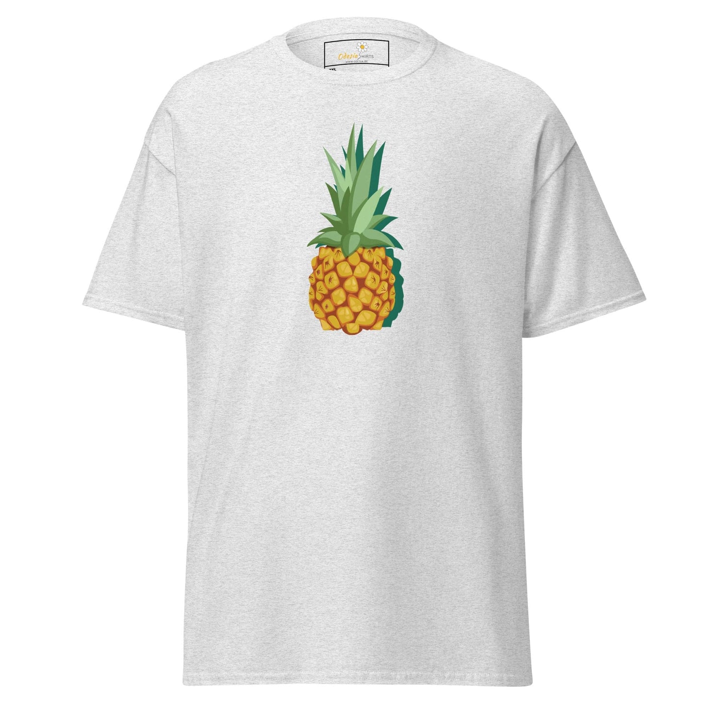 White T-shirt with pineapple graphic from T-SHIRT DESIGN TEE for Men and Women in 2XL to 5XL