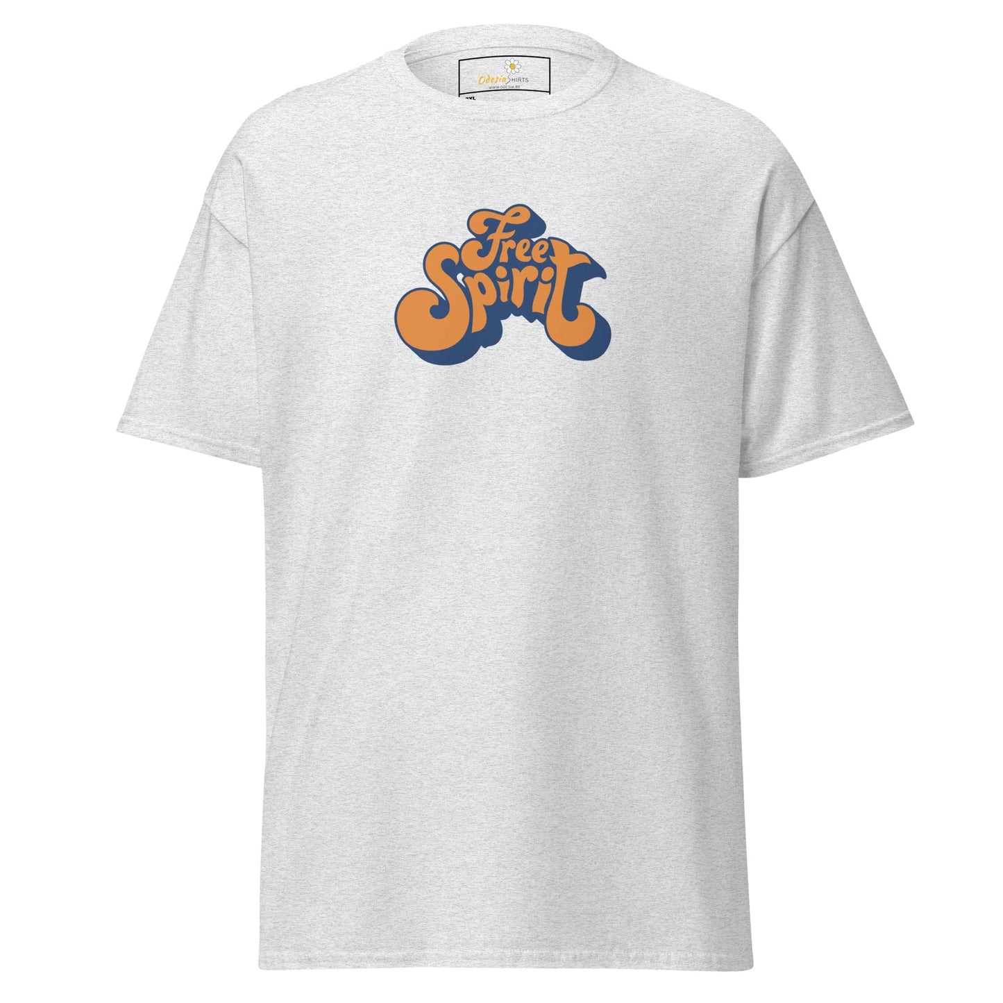 White T-shirt with Free Spirit graphic design for Men and Women in 2XL to 5XL sizes