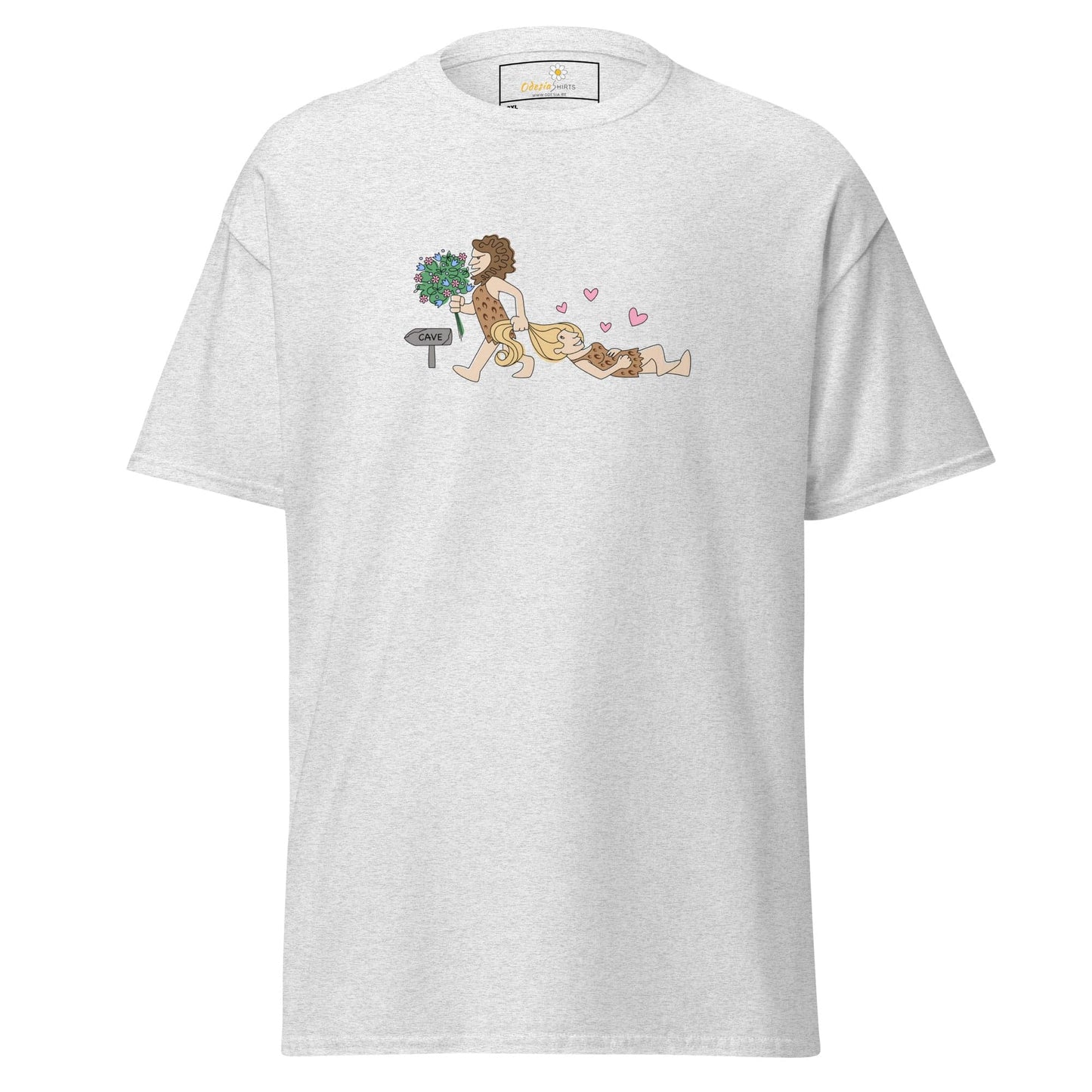 White T-shirt with cartoon graphic from T-SHIRT DESIGN TEE for Men and Women in 2XL to 5XL