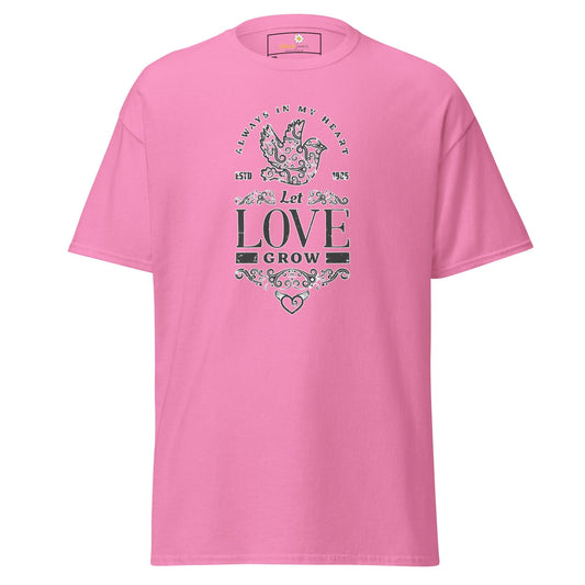Pink T-shirt with graphic design for Men and Women in sizes 2XL to 5XL