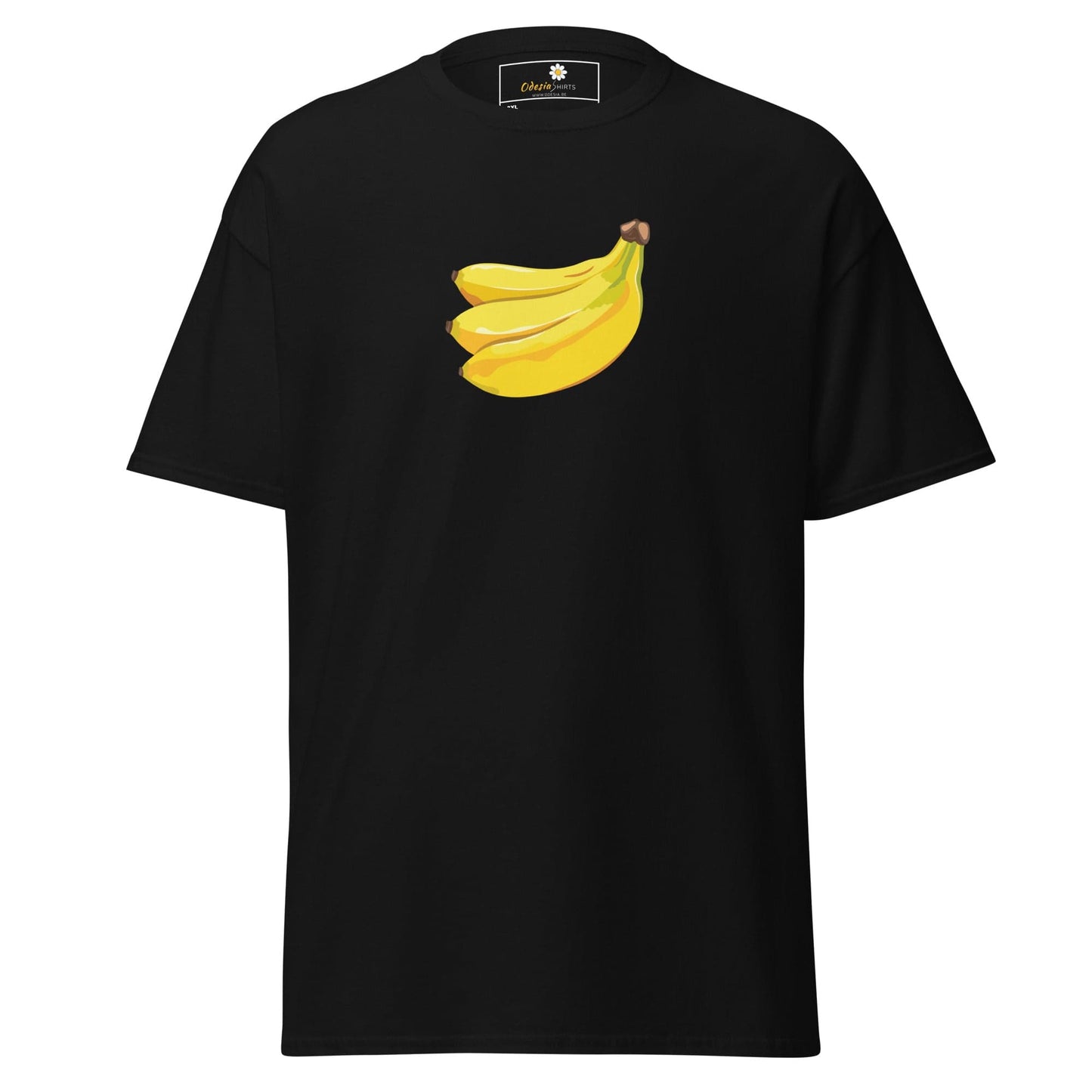 Black T-shirt with banana graphic from T-SHIRT DESIGN TEE for Men and Women in 2XL-5XL