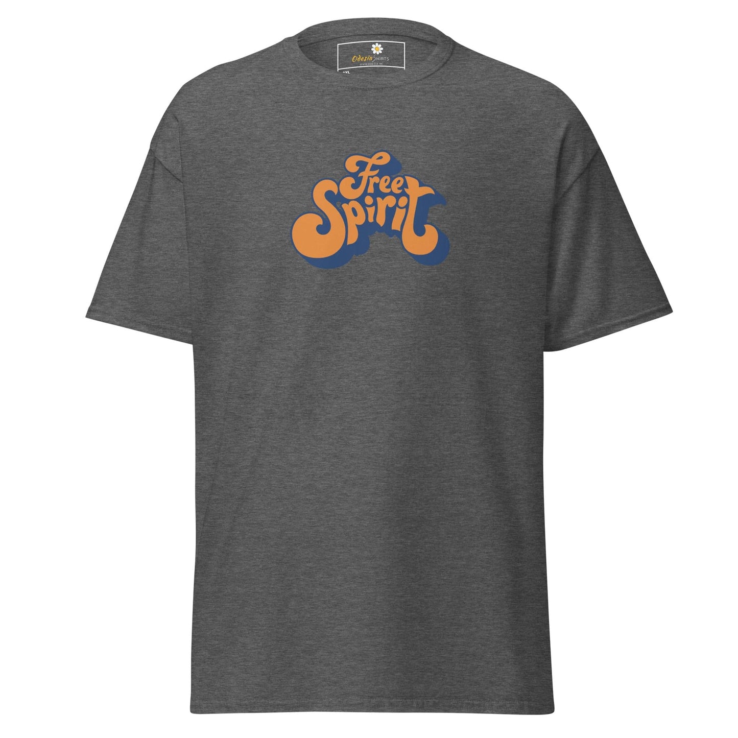 Gray T-shirt with Free Spirit graphic for Men and Women in 2XL to 5XL sizes