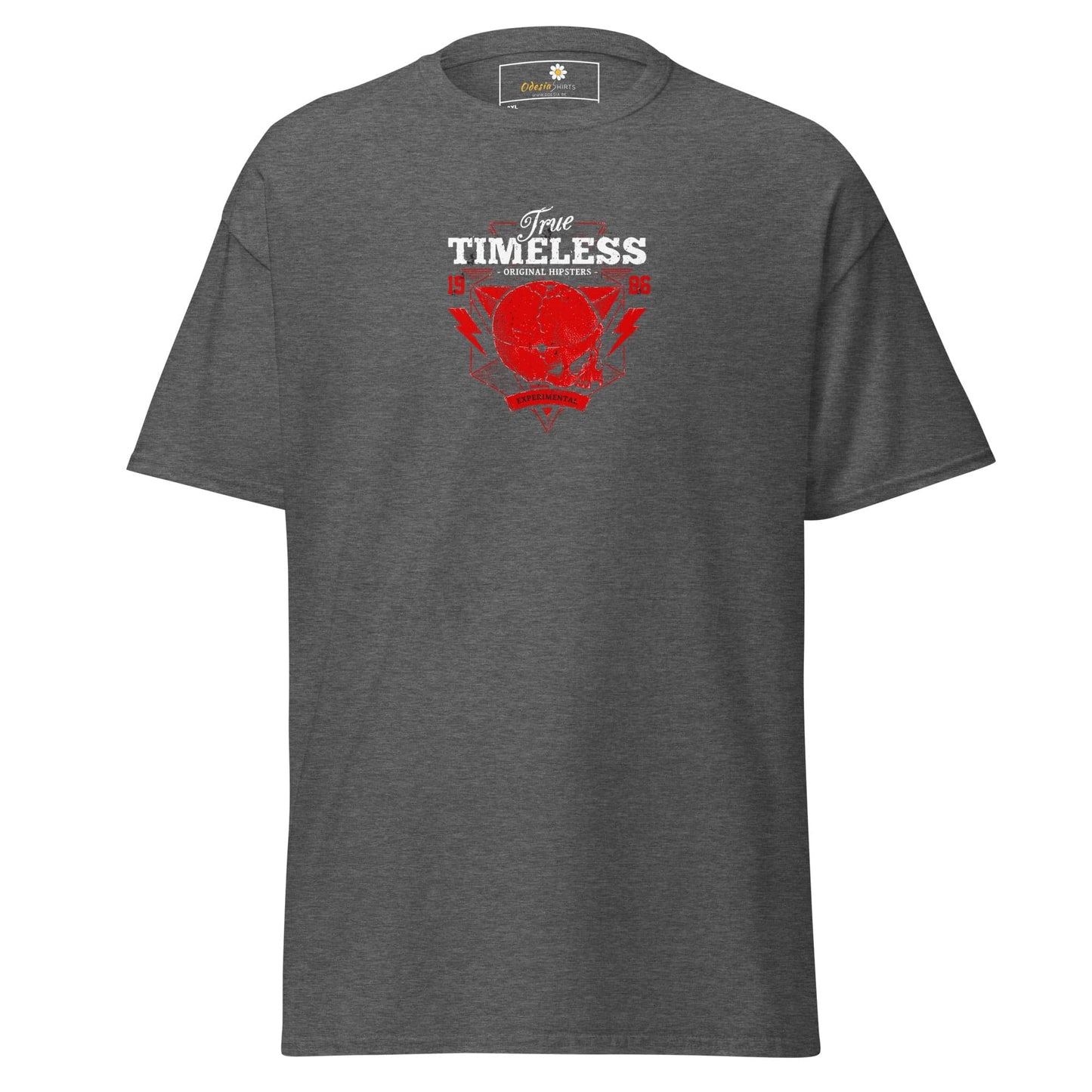 Gray T-shirt with red graphic displayed in T-SHIRT DESIGN TEE for Men and Women sizes 2XL to 5XL