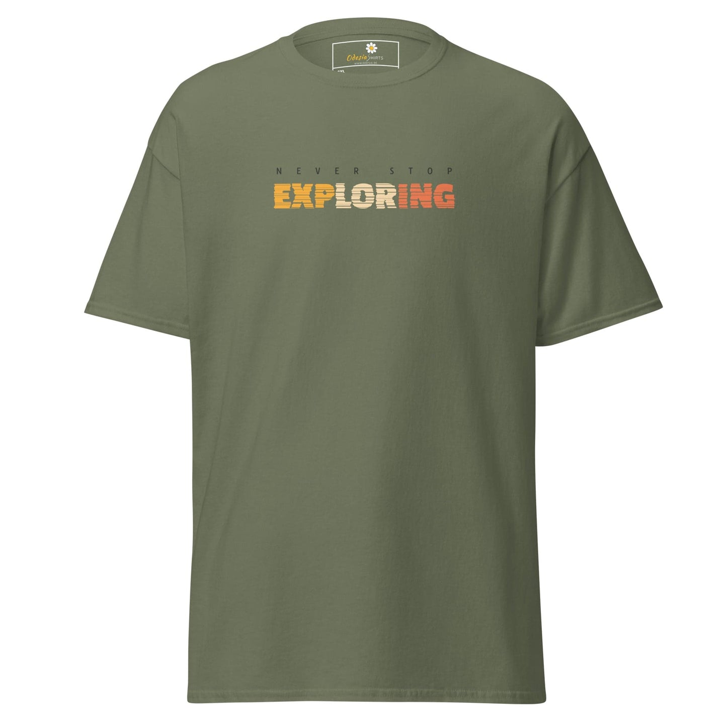 Olive green T-shirt for men and women in 2XL to 5XL sizes from T-SHIRT DESIGN TEE collection