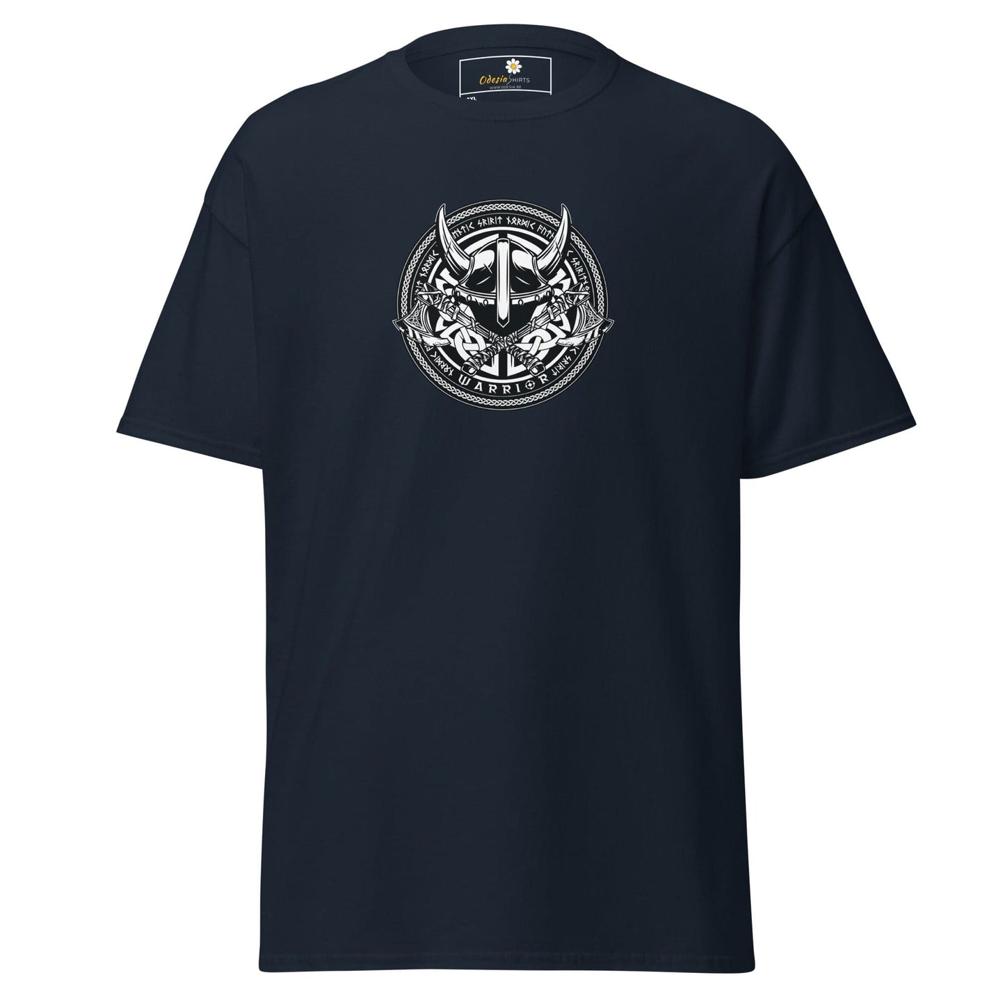 Navy blue t-shirt.