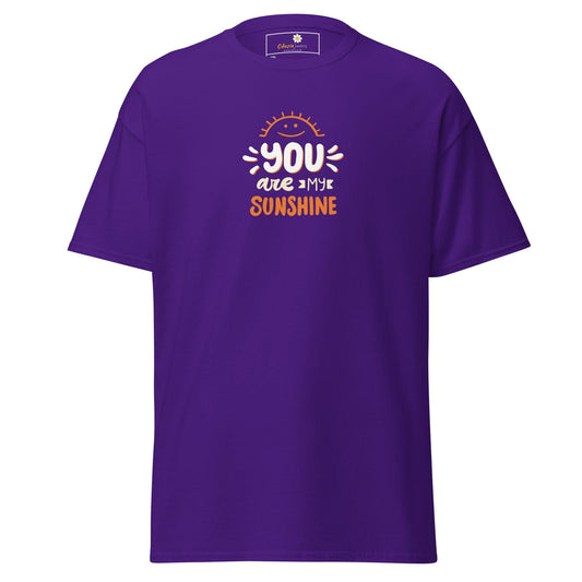 Purple T-shirt with You Are My Sunshine graphic for Men and Women in 2XL to 5XL