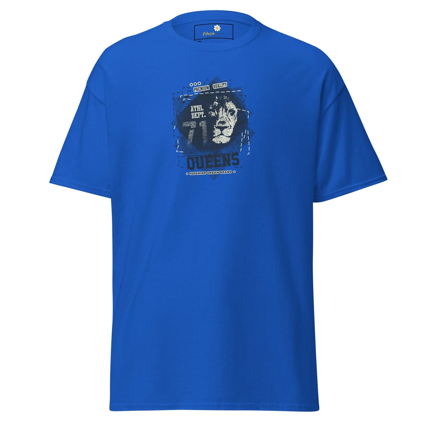 Blue graphic T-shirt displayed in mens and womens design from T-SHIRT DESIGN TEE collection